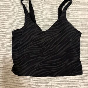 Lululemon Athletica Black Zebra Camisole